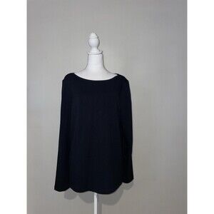 Banana Republic L Black Basic Long Sleeve Tee Soft Everyday Elevated